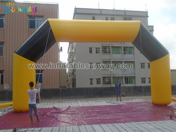 Inflatable single leg arch